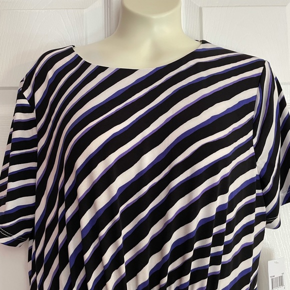 💥NWT💥London Times Techno Stripe Sheath Dress - Picture 5 of 7